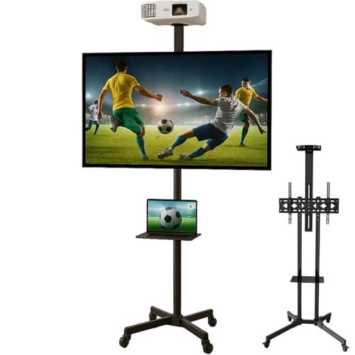 La Mejor Recopilación de pedestal para pantalla de esta semana. 41 LINK BITS Soporte TV Móvil con Ruedas Giratorio para 32 a 65 Pulgadas LCD LED, Soporte de Pie Ajustable en Altura con Estante, Portátil, Mueble de TV, 35Kg, Soporte de Piso...