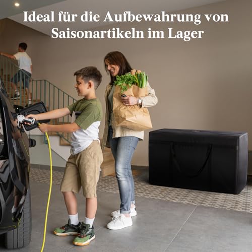Lifewit 180L Umzugstasche aus 600D Oxford-Stoff, Große Aufbewahrungstasche mit Verstärkten Griffen für Kleidung, Bettwäsche, Decken – Schwarz, 100 x 55 x 33 cm