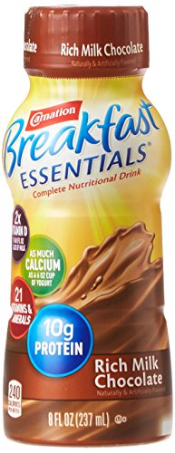 Carnation Breakfast Essentials Ready-to-Drink, Rich Milk Chocolate, 8 Fl Oz (Pack of 24)