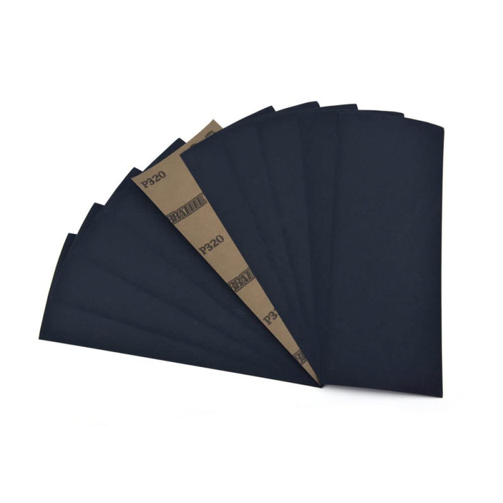 48pcs 9quot;x3.6quot; Papier abrasif sec humide 320 à 10000 grains assortis pour la finition de meubles en bois, le ponçage du métal et le polissage automobile,H