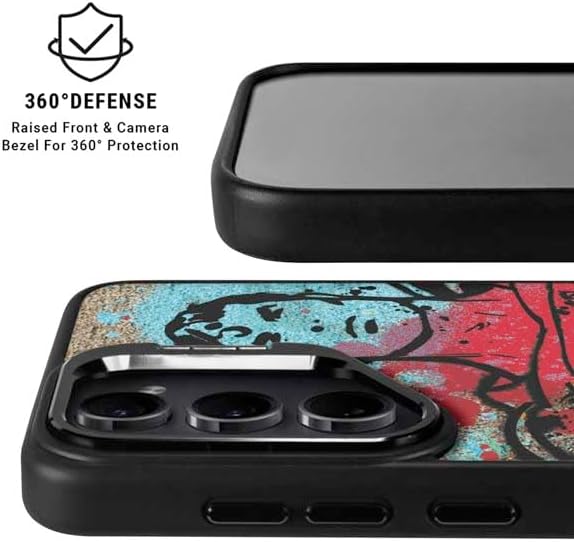 Skinit Kickstand Phone Case Compatible with Galaxy S24 Plus - Officially Licensed DC Comics Superman Color Splatter Design