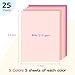 25 Sheets Pink Cardstock 8.5 x 11, Goefun 5 Colors Colored Cardstock Paper, 80lb Pink Construction Paper Assorted Colors Perfect for Crafts, DIY Cards, Valentines Day