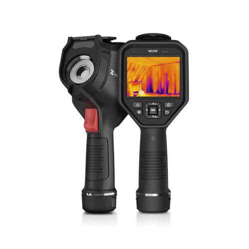 HIKMICRO M11W Termocamera professionale da 3,5', touch screen, risoluzione 192 x 144 IR, 8Mp, 16GB, Wi-Fi, 25 Hz, 2 batterie agli ioni di litio, 12 ore di autonomia, 37,2° x 27,8° FOV