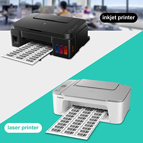 100 Sheets 3000 Labels LabelMore 30 up Labels 1" X 2-5/8" Shipping Labels Self Adhesive for Laser and Inkjet Printers 8.5" x 11" White. image 4