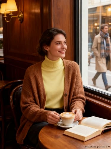 Image of SANGTREE Women's Turtleneck Sweaters Long Sleeve Pullover Tops | Breathable and Lightweight Fall Winter Fashion Outfit.Perfect for Daily,Office,Vacations,Holiday,Family Gatherings Etc.
