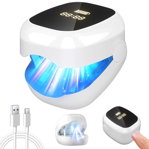 ASLAWU Nail Fungus Laser Treatment LED Light Device - At-Home Toenails & Fingernails Care Rechargeable Light Treatment for Thick Discolored Nails (White)
