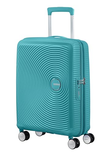 American Tourister Soundbox, Equipaje de Mano Ampliable Spinner S, 55 cm, 41 L, Turquesa (Turquesa Tónica)