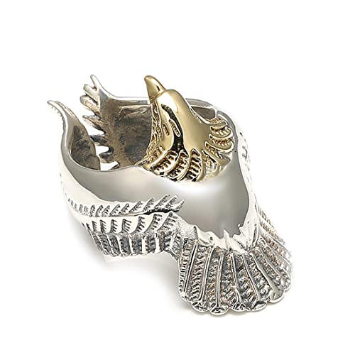 Bague d'aigle volant en argent pour hommes idéale pour affirmer son look gothique en soirée