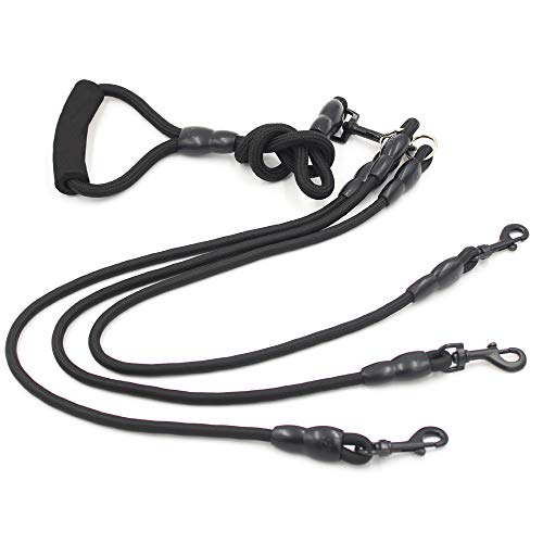 Dual Triple Dog Leash Double Dog Walking & Training Leash Detachable Pet Lead Climbing Foam Handle 1 Leash For 2 Or 3 Dogs Small Dog Traction Rope #TOP12