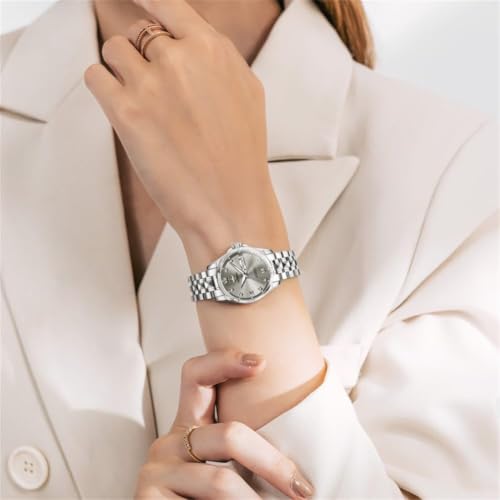 Image of OLEVS Automatic Womens Watch Mechanical Calendar Watches Diamond Fashion Waterproof Female Wrist Watch
