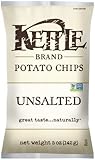 Kettle Chips Unsalted 5 Ounce (Pack of 3)
