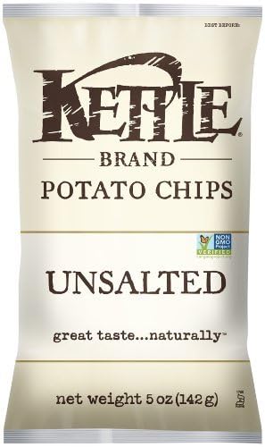 Kettle Chips sin sal 5 onzas (paquete de 3)
