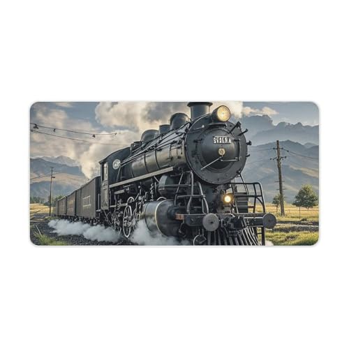 Steam Locomotive Train Large Protector de Escritorio Impermeable miniatura 1