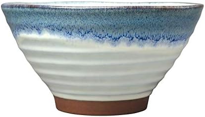 Miniatura 4 de Dusk - Juego de vajilla de 16 piezas para 4 unidades, color azul y blanco, texturizado, casual, estilo granja, moderno, contemporáneo, de cerámica,