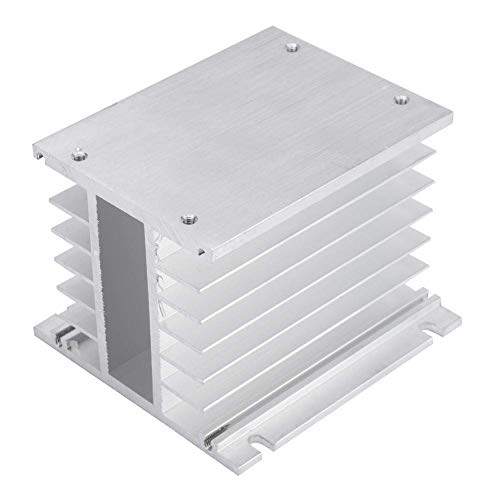 CAIJINJIN Relay 3-Phasen-Kühlkörper aus Aluminium SSR Heatsink dreiphasig Halbleiterrelais Kühlkörper for DIN Montage und Dissipation