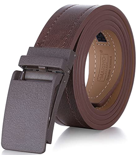 Image of Marino Men's Comfort Click Ratchet Belt Casual Leather Belt for Men - Automatic Linxx Buckle, 1 3 /8 inch Wide - Elegant Gift Box