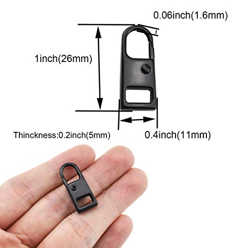 Zipper Pull Tab Replacement Metal Zipper Handle Mend Fixer for Suitcases Luggage Jacket Backpacks Coat Boots - Thumbnail 2