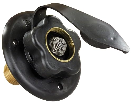Image of B&B Molders, 94215 City Water Fill, Brass Check Valve - Black | Leak-tested, UV-stable acrylonitrile construction, OEM replacement, Made in USA