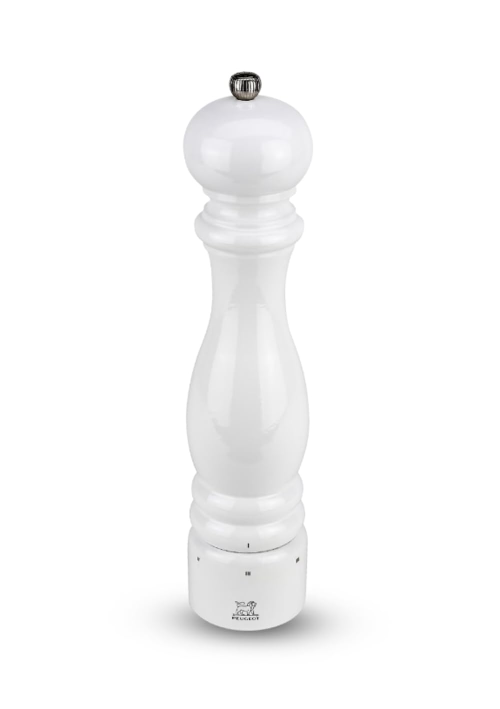 PEUGEOT - Salzmühle Paris u‘Select 30 cm - 6 voreingestellte Mahlgrade - Innovatives Zirlion-Mahlwerk für pulverfeines Salz - Aus PEFC-zertifiziertem Holz - Französisches Know-how - Weiß lackiert