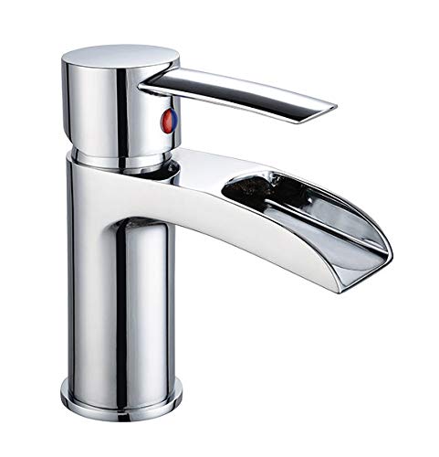 Preisvergleich Produktbild Wasserfall Niederdruck Waschtischarmatur Einhebelmischer Wasserhahn verchromt, 2406212