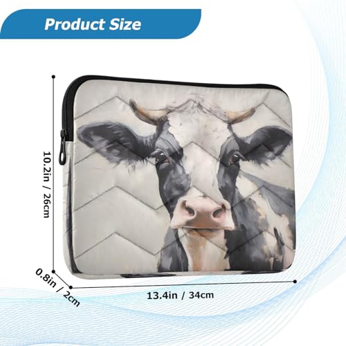 Funda para portátil de 13-14 pulgadas con diseño de vaca miniatura 3