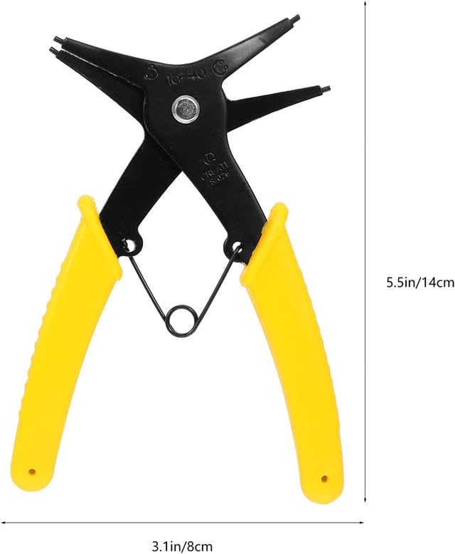 AASONS 2 in 1 Multifunctional Snap Ring Plier 4 Way Type 7" Circlip Pliers Multipurpose Hand Tool 10 β 40mm Capacity