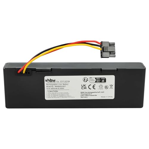 vhbw Akku kompatibel mit Xiaomi Mijia 2, STYTJ02YM, MI Robot Vacuum MOP P, SKV4109GL Saugroboter Schwarz (5600 mAh, 14,4 V, Li-Ion)