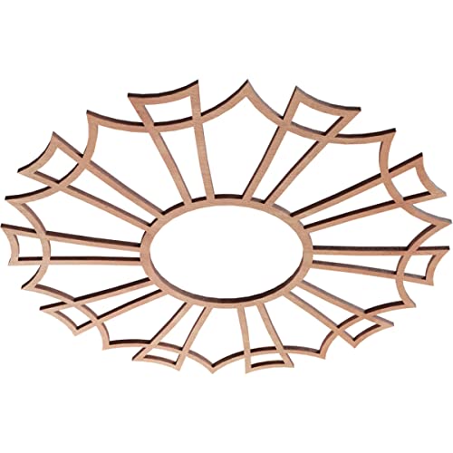 Image of Ekena Millwork 16 inchOD x 5 5 /8 inchID x 3 /8 inchT Augustus Wood Fretwork Pierced Ceiling Medallion, Cherry