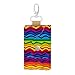 RLDOBOFE Gay Pride Rainbow Pattern1 Leather Key Case,Fashionable Credit Card Holder Slim Multi Card Keychain Pouch Travel Portable Keychain Wallet