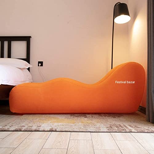 Image of Chaise Lounge for Yoga, Stretching, Relaxation New Couple Enjoyments Couch New Married Couple Love Set (Orange)