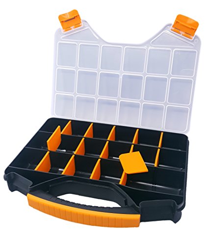 Massca Battery Storage Box Organizer Stores AAA, AA, and C Size. Hinged Box Made of Durable Plastic in a Slim Design with 18 compartments. - Thumbnail 5