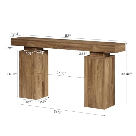 Tribesigns 63-Inch Farmhouse Console Table