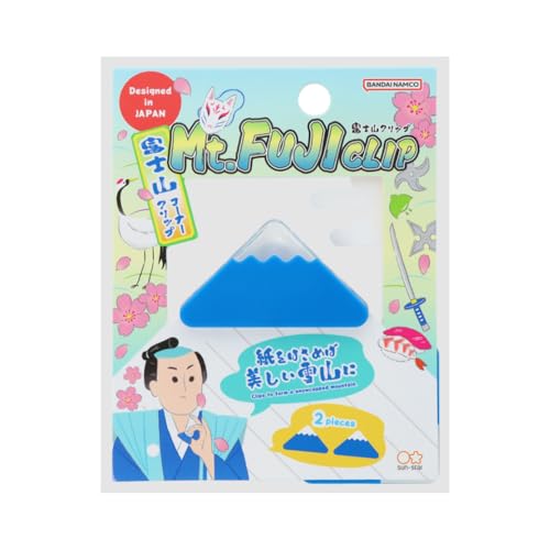 Clips triangulaires SUN-STAR Fuji bleu pack de 2 pinces papier japonaises pour papeterie de bureau