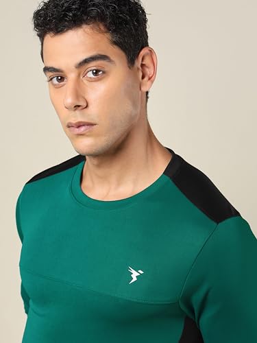 Image of TECHNOSPORT Men Polyester Slim Fit T-Shirt - (P725 P) Pack of 1