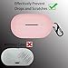 Ziseyoru Case Cover Compatible with Beats Solo Buds Earbuds, Soft Silicone Protective Skin with Bling Keychain Accessories for Women Girl (Pink)
