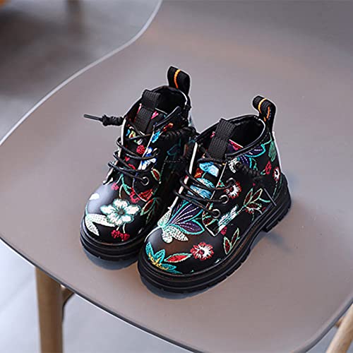 Kids Squeaky Shoes Girls Children Boots Boys and Girls Ankle Boots Thick Non Slip Flowers Casual2