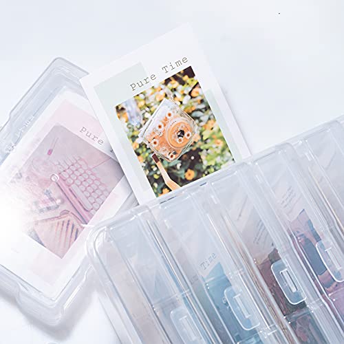 Image of novelinks Photo Storage Box and 16 Inner 4 inch x 6 inch Photo Storage Containers | 1Pack Clear, Photo Albums 4x6 Pictures, Photo Organizers and Storage, Card Game Storage, Task Boxes for Special Education