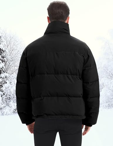 Flygo Mens Puffer Jacket Winter Coats Water Resistant Long Sleeve Zip Up Lightweight Quilted Down Jackets2