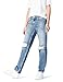 Produktbild Amazon-Marke: find. Damen Skinny Jeans und Rissen, Blau (Mid Blue), 34W / 32L, Label: 34W / 32L