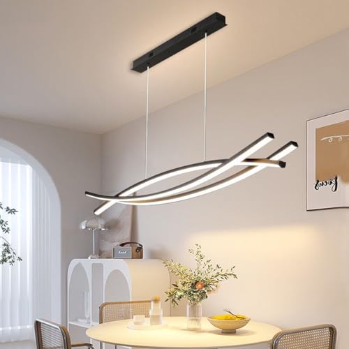 Lámpara colgante LED regulable en altura para iluminar salones y comedores modernos