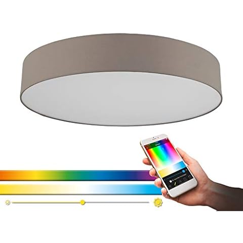 EGLO connect LED Deckenleuchte Romao-C, 1 flammige Deckenlampe aus Stahl Cover