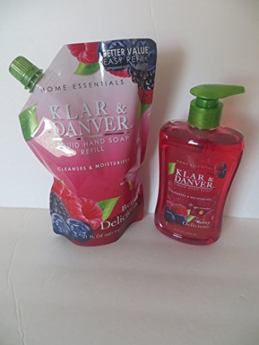Klar & Danver Liquid Pump Hand Soap + Refill Berry Delicious