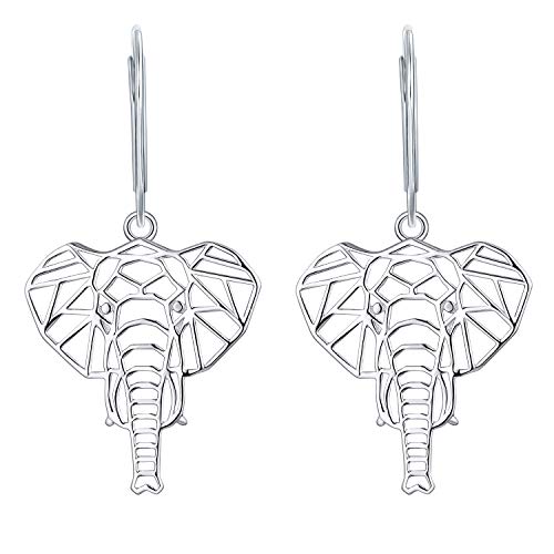 Jo Wisdom Pendientes De Elefante De Plata De Ley 925 Mujer Animal Joyería Con Baño De Oro Blanco Jo Wisdom Pendientes De Elefante De Plata De Ley 925 Mujer Animal Joyería Con Baño De Oro Blanco