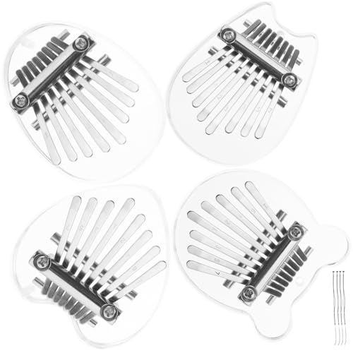 Holibanna 4pcs Mini Kalimba Note Thumb Piano Beginner Decorative Instruments for Adults Lightweight Durable Easy to Play Portable Music