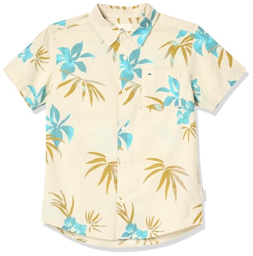 Chemise Quiksilver Boy Apero Classic en coton blanc imprimé pour garçon