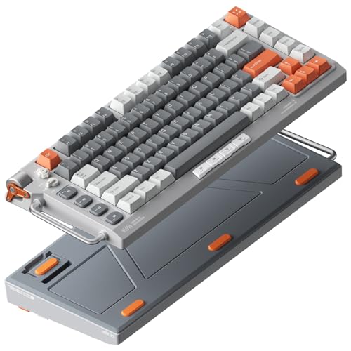 Image of nuphy Field75 HE Magnetic Switch Gaming Keyboard,Wired Keyboard,83 Keys PC Gaming Keyboard,One Knob Volume Control, Hall Effect Sensors,Adjustable Actuation,Rapid Trigger-Magnetic White Switch