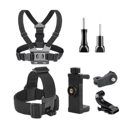 Generisch Body Mount Chesty - Correa para el pecho para cámara deportiva, cámara de acción ajustable, correa para el pecho, teléfono móvil, pecho, primera visión, tiro, diadema, kit de teléfono móvil