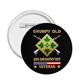 Qauirfe 4th Infantry Division Fourth ID Veteran Express Your Unique Style with Our Fashionable Round Badges Small