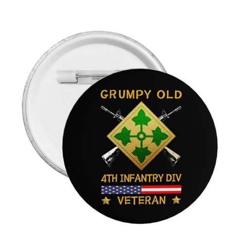Qauirfe 4th Infantry Division Fourth ID Veteran Express Your Unique Style with Our Fashionable Round Badges Small