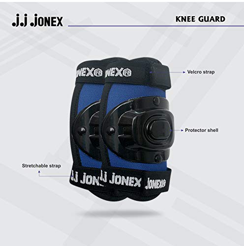 Image of JJ JONEX Protective Set Skating and Cycling for Age 4 to 7 Years Skating Guard Combo (Small, Black /Blue) (MYC)